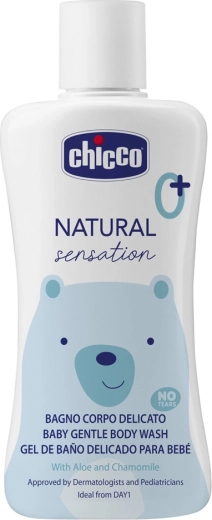 Chicco delikatny żel pod prysznic z aloesem i rumiankiem Natural Sensation 200 ml