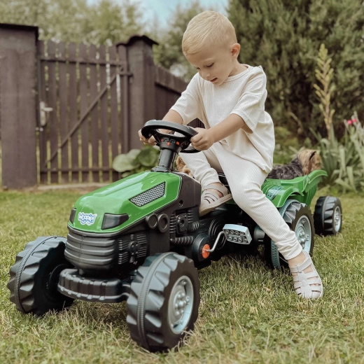 Woopie traktor na pedały Farmer GoTrac Maxi z przyczepą i cichymi kołami