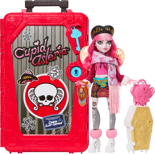 Monster High lalka Cupid Asteria – wampirze wakacje, 28 cm, walizeczka i niespodzianki