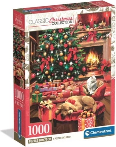 Puzzle Clementoni 1000 elementów XMAS Cool – Boże Narodzenie przy kominku