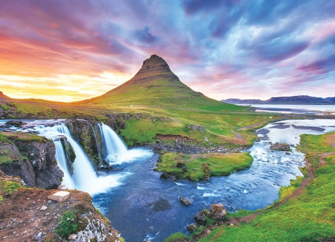Puzzle EUROGRAPHICS Wodospad Kirkjufell, Islandia 1000 elementów