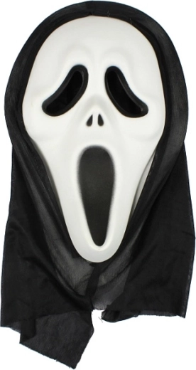 Maska Scream z kapturem na Halloween