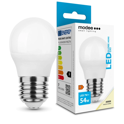 Modee LED żarówka G45 7 W E27, 700 lm, neutralna biel