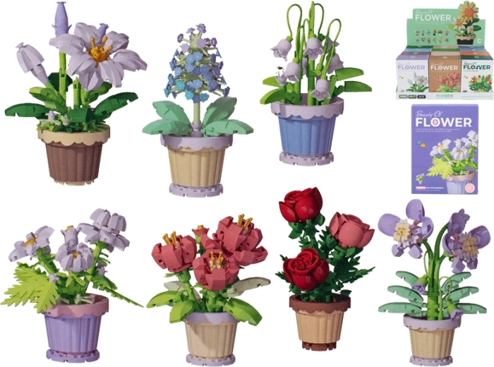 Zestaw konstrukcyjny roślina w doniczce