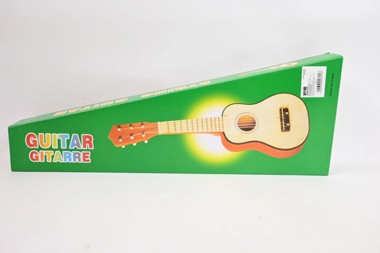 Dziecięca drewniana gitara w pudełku