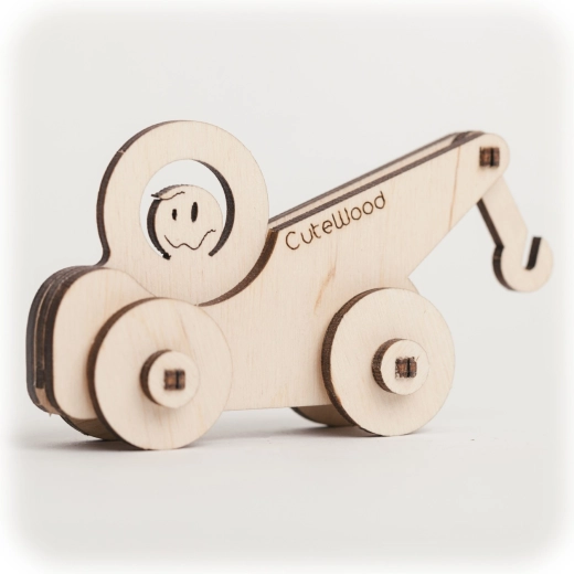 CuteWood drewniane puzzle 3D – laweta