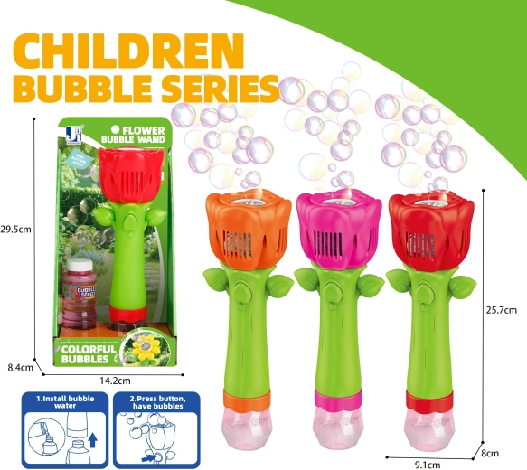 Bańki mydlane róża ze świetlnymi efektami 100 ml