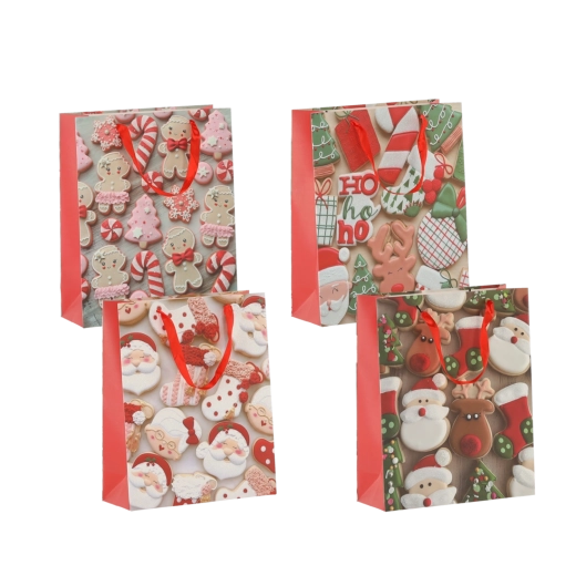 Świąteczna torebka prezentowa XMAS 26 × 32 × 10 cm, matowa laminacja
