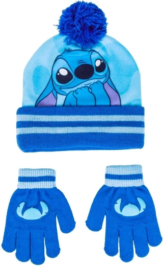 Zestaw dziecięcej czapki i rękawiczek Lilo i Stitch