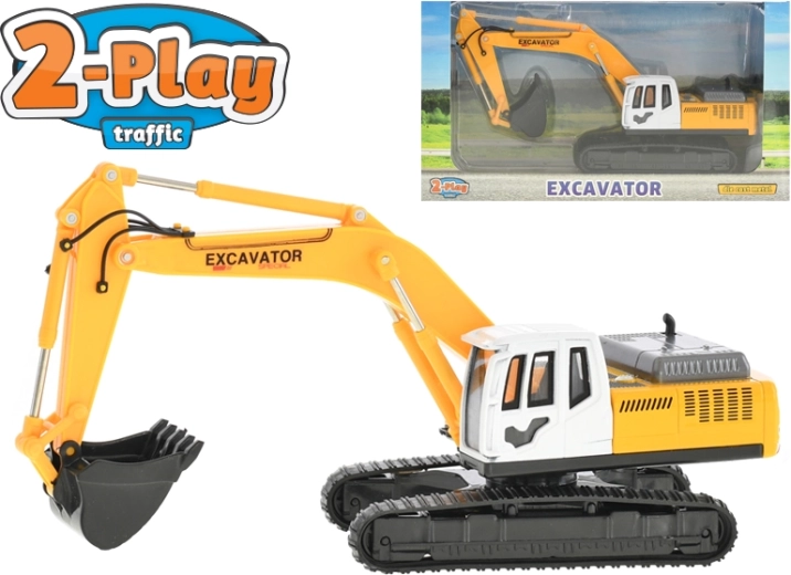 2-Play metalowa koparka 22 cm na swobodny przejazd