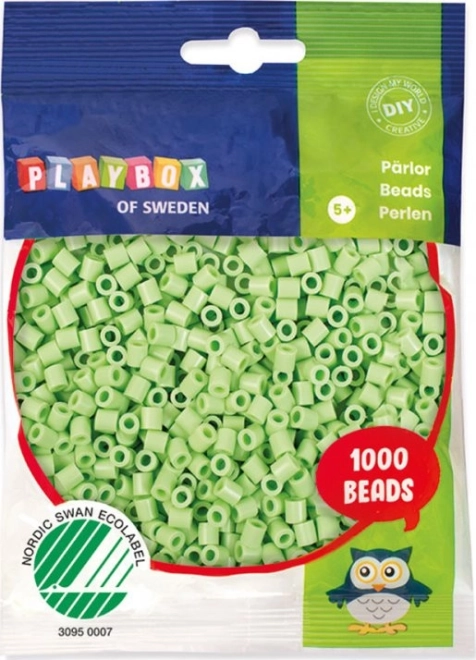 Playbox koraliki do zaprasowywania pastelowe zielone