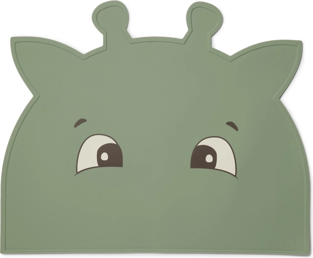 NuuRoo Albert silikonowa podkładka na stół Giraffe Dusty Green
