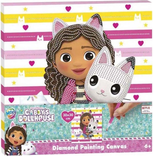Mozaika diamentowa Gabby’s Dollhouse – Koci Domek 30 × 30 cm