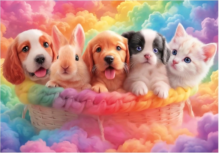 Educa puzzle Przyjaciele z koszyczka 300 elementów