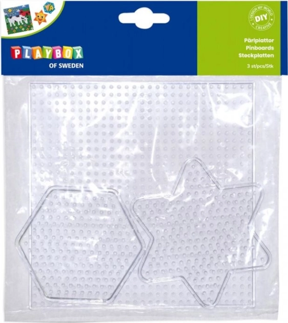 Podkładki do koralików do zaprasowywania PLAYBOX – kształty