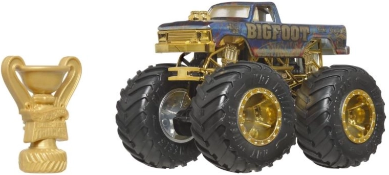 Hot Wheels Monster Trucks Trophy Champions – edycja kolekcjonerska BIGFOOT 1:64 z trofeą