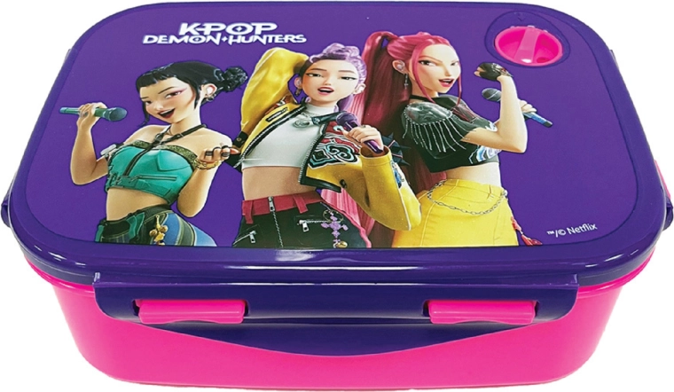 Pojemnik na lunch KPop Demon Hunters Huntrix – różowo-fioletowy