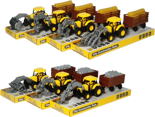 Traktor z przyczepą – maszyna budowlana dla dzieci