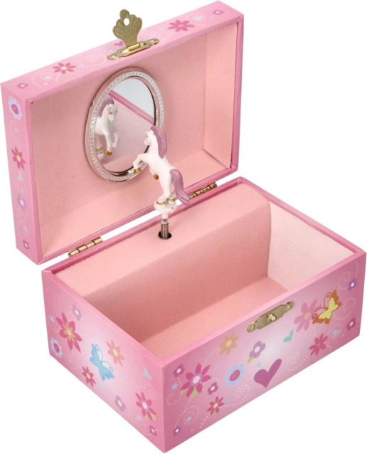 Pozytywka–szkatułka na biżuterię Kwiatowy Jednorożec – melodia Jezioro łabędzie od GOKI