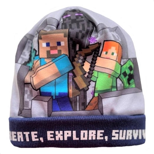 Niebieska czapka Minecraft