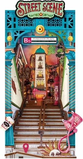 RoboTime 3D puzzle do składania, podpórka do książek Ulica miejska