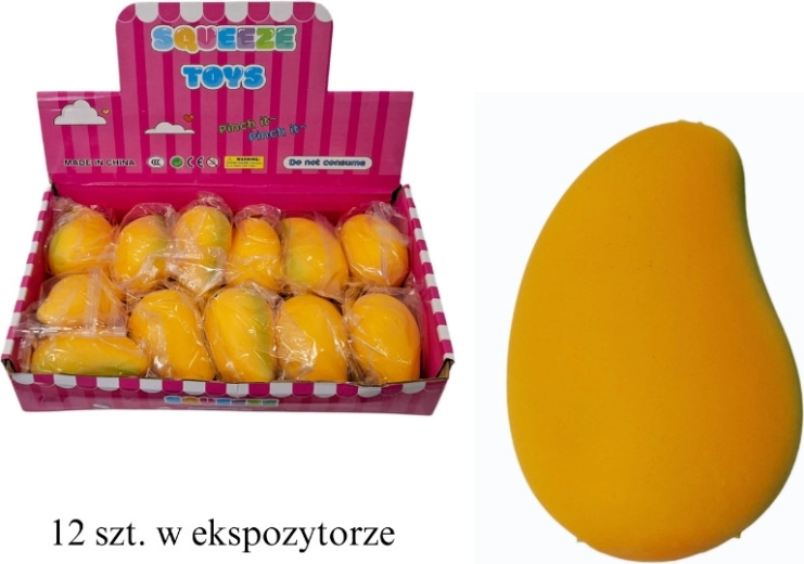 Gniotek w kształcie mango - 1 sztuka