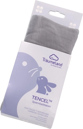 Träumeland prześcieradło z gumką Tencel 40 × 90 cm ciemnoszare