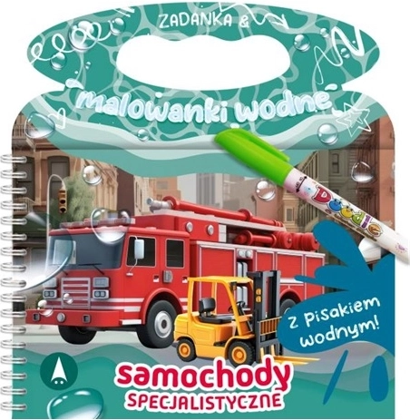 Zadania i wodne kolorowanki – pojazdy specjalne