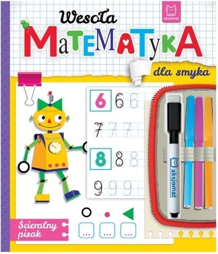 Wesoła matematyka dla małych dzieci – ścieralny zeszyt z pisakiem