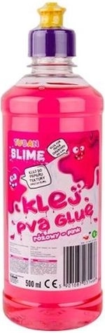 Różowy klej PVA TUBAN 500 ml do robienia slime