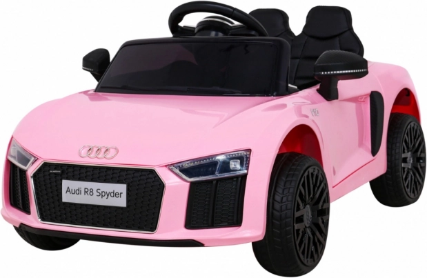 Audi R8 na akumulator dla dzieci Różowy + Zdalne sterowanie + Koła EVA + Płynny start + MP3 LED