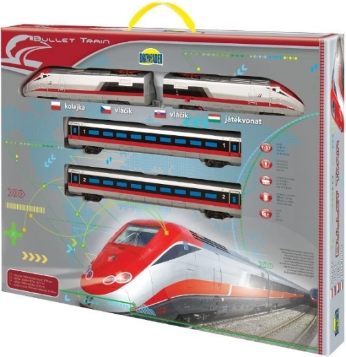 Pociąg Bullet Train na baterie – Ze światłem i dźwiękiem (4 elementy)