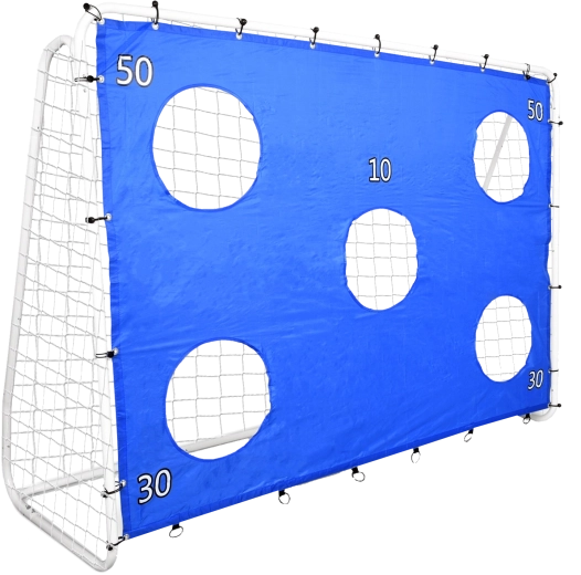 Bramka piłkarska z siatką i tarczą celowniczą 240 × 170 × 85 cm