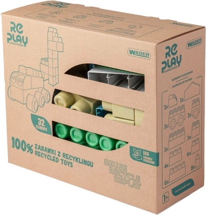 Wader RePlay Big Blocks zestaw dużych klocków 32 szt.