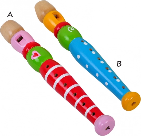 BABU drewniany flet w wielu kolorach - 1 sztuka