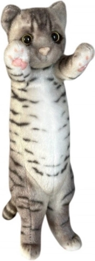 Pluszowy kot stojący 25 cm ciemnoszary