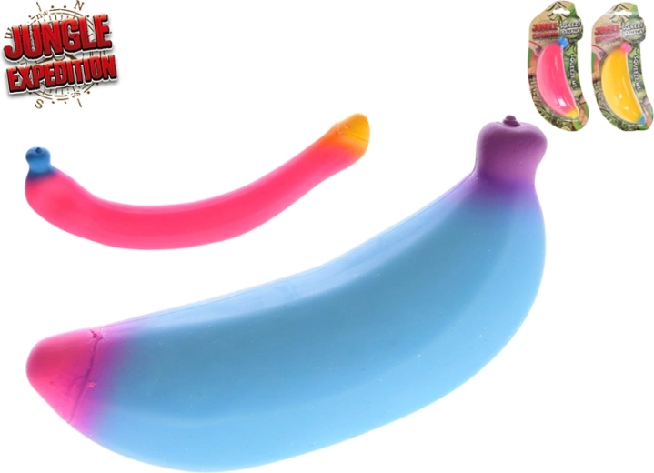 Jungle Expedition rozciągliwy antystresowy banan 14 cm (3 szt.)