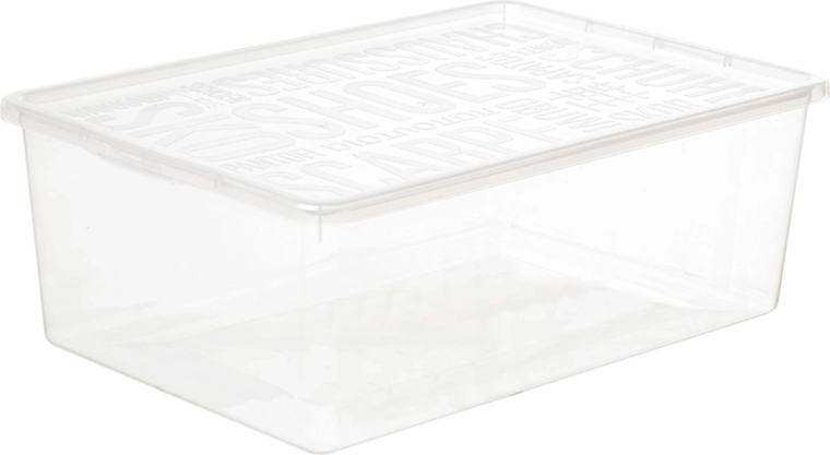Pojemnik na obuwie z pokrywką 9,5 l transparentny