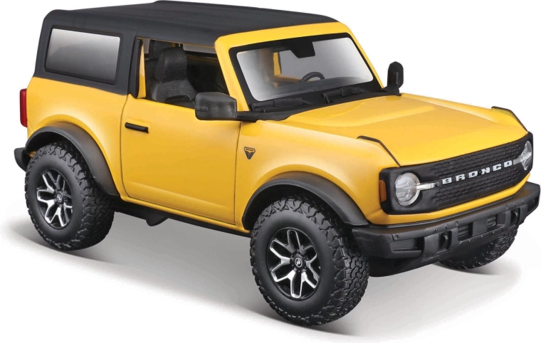 Maisto Ford Bronco Badlands 2021 żółty – metalowy model auta 1:24