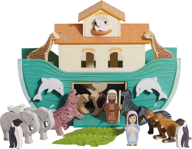 Le Toy Van duża Arka Noego – drewniany zestaw z figurkami