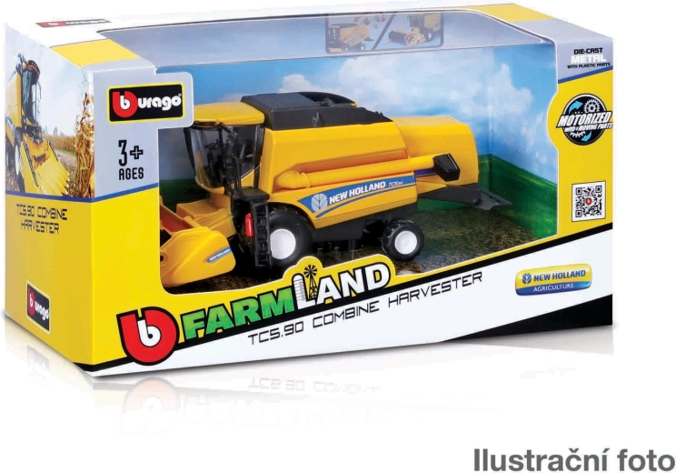 Bburago Farmland kombajn New Holland TC5.90 18 cm – metalowy model z akcesoriami