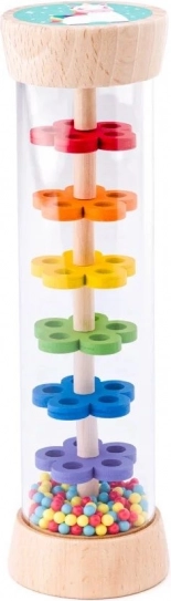 Przezroczysta drewniana prysznicówka do wanny WOODY