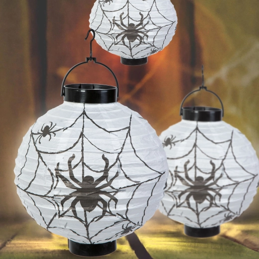 Lampion LED pajęczyna, 20 cm