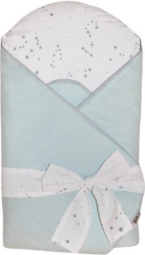 Rożek niemowlęcy z bawełny z nadrukiem i wkładką kokosową Mint