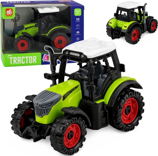 Zielony traktor rolniczy z napędem frykcyjnym 15 cm - 1 sztuka