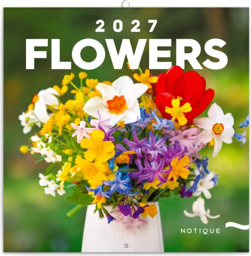 Kalendarz notatkowy Kwiaty 2027, 30 × 30 cm