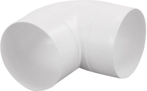 Okrągłe kolano 90° do przewodów 90/125 mm