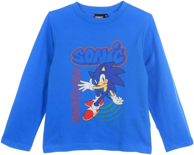 Niebieska bawełniana koszulka Sonic