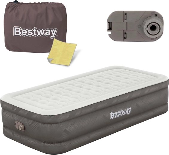 Materac dmuchany z wbudowaną pompą elektryczną 191 × 97 × 46 cm BESTWAY