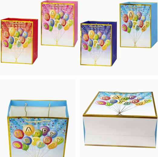 Papierowa torba prezentowa Happy Birthday 40 × 30 × 12 cm